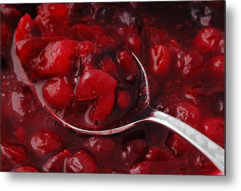 Holiday Metal Print featuring the photograph Cranberry sauce by EBMarketa