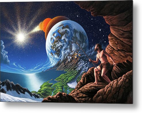 Creation Metal Print featuring the painting Creation by Jerry LoFaro