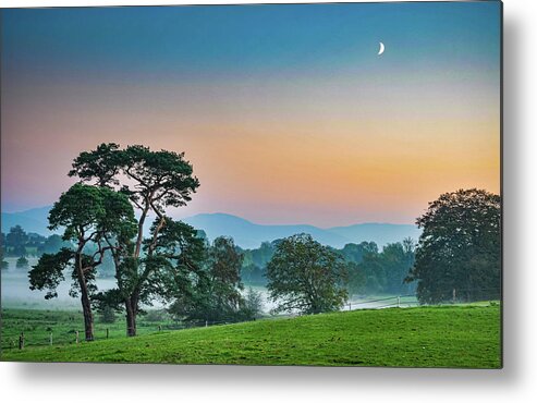 Moon Metal Print featuring the photograph Crescent Moon by Rob Hemphill