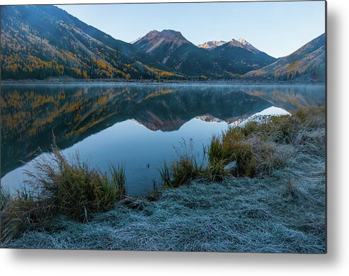 Aspens Metal Print featuring the photograph Crystal Lake - 0565 by Jerry Owens