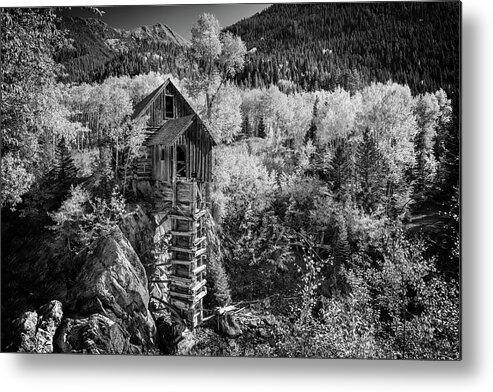 Colorado Metal Print featuring the photograph Crystal Mill Black and White by Rick Berk