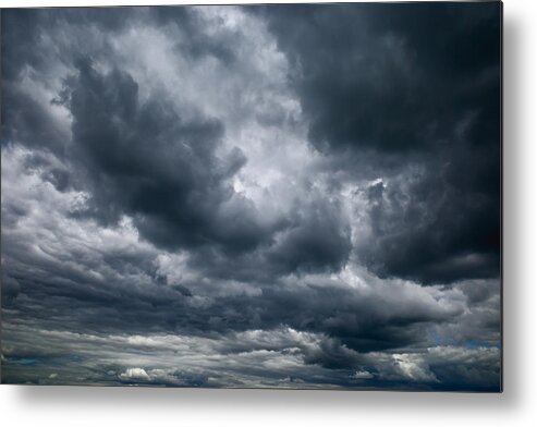 Scenics Metal Print featuring the photograph Dark rain clouds by Sean Gladwell