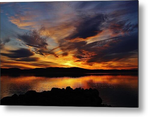 Hudson Valley Landscapes Metal Print featuring the photograph Dark Sunrise by Thomas McGuire