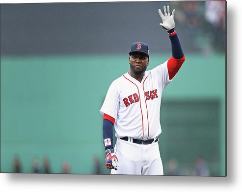 Three Quarter Length Metal Print featuring the photograph David Ortiz by Maddie Meyer