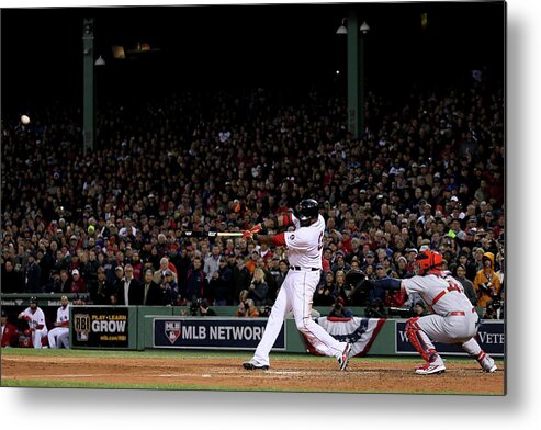 Game Two Metal Print featuring the photograph David Ortiz by Rob Carr