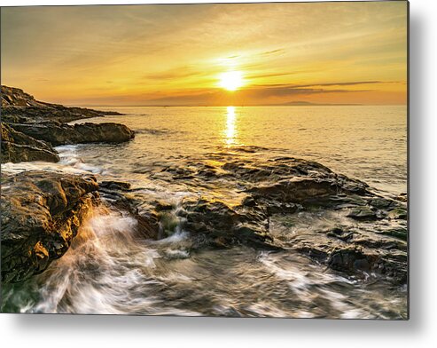 Acadia National Park Metal Print featuring the photograph Dawn on the Acadia Coast by Ron Long Ltd Photography