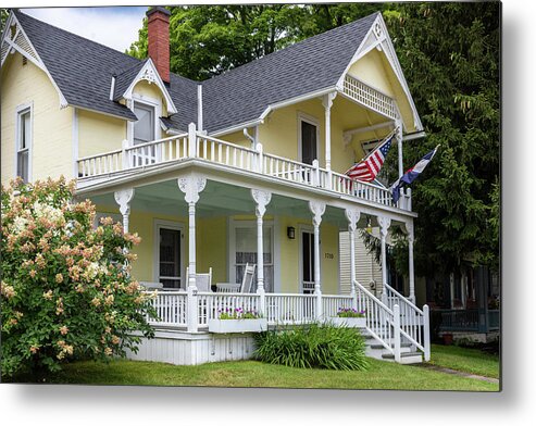 Bay View Metal Print featuring the photograph Daylilies by the Porch by Robert Carter