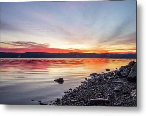 Hudson River Metal Print featuring the photograph December Dawn at Lighthouse Park by Jeff Severson