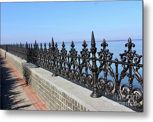  Metal Print featuring the photograph Decorative fence by Annamaria Frost