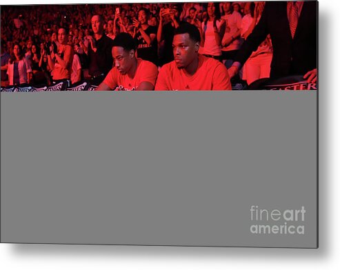 Playoffs Metal Print featuring the photograph Demar Derozan and Kyle Lowry by Dave Sandford