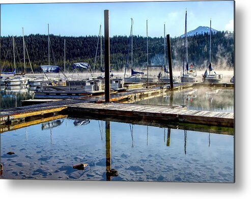 Boat Metal Print featuring the photograph Dock at Elk Lake by Loyd Towe Photography