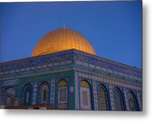 Dome Of The Rock Metal Print featuring the photograph Dome of the Rock Islamic Mosque Temple Mount, Jerusalem. by Shaifulzamri