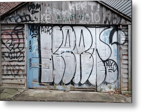 Urban Metal Print featuring the photograph Doors On Doors by Kreddible Trout