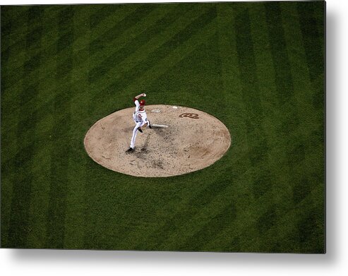 Working Metal Print featuring the photograph Doug Fister by Patrick Smith