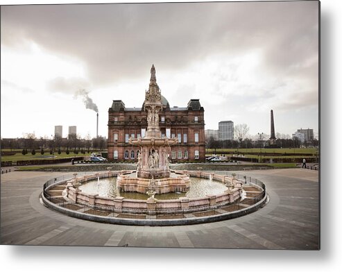 Glasgow Metal Print featuring the photograph Doulton Fountain And People's Palace, Glasgow by Theasis