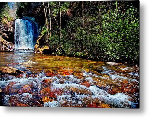 Waterfall Metal Print featuring the photograph Down By the River by Allen Nice-Webb