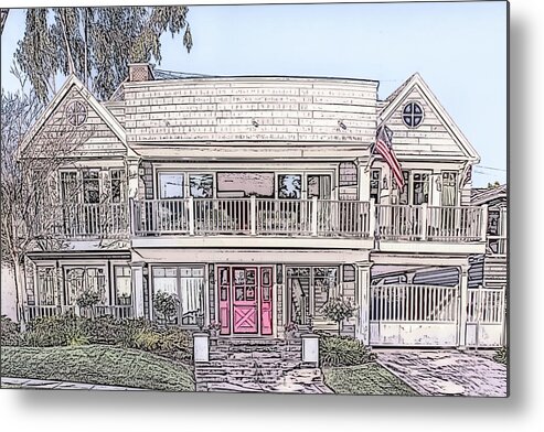 Dream House Metal Print featuring the photograph Dream House Sketch RRA by Alison Frank