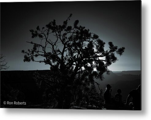 Black And White Photograph Metal Print featuring the photograph Sunset Grand Canyon by Ron Roberts