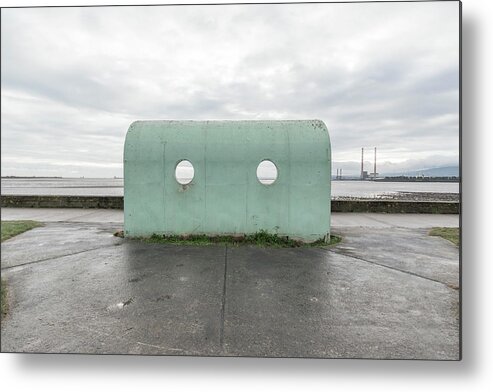 New Topographics Metal Print featuring the photograph Dublin Bay Shelter by Stuart Allen
