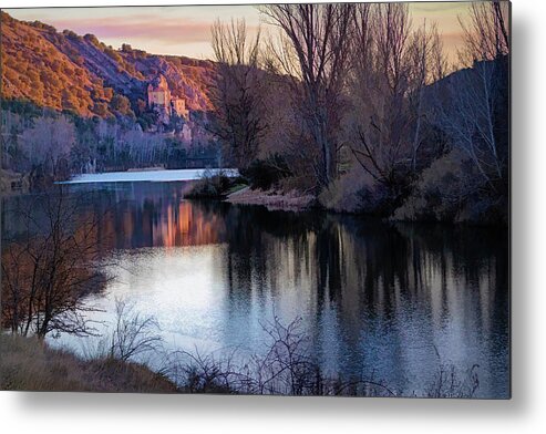 Atardecer Metal Print featuring the photograph Duero river at sunset, Soria, Castilla and Leon - Picturesque Ed by Jordi Carrio Jamila