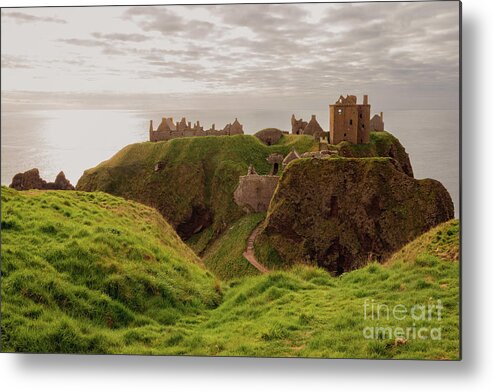 Castle Metal Print featuring the photograph Early Morning at Dunnottar Castle by Ana V Ramirez
