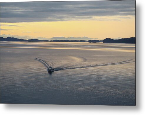 Boat Metal Print featuring the photograph Early Morning Purpose by Ed Williams