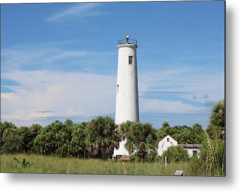 Photo For Sale Metal Print featuring the photograph Egmont Key Lighthouse in Color by Robert Wilder Jr