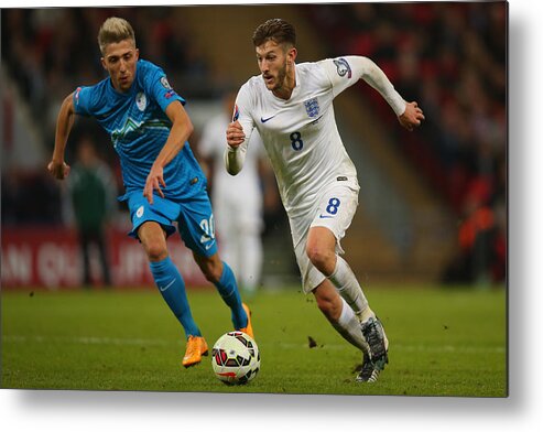 Slovenia Metal Print featuring the photograph England v Slovenia - EURO 2016 Qualifier by Bryn Lennon