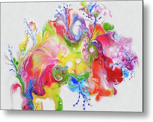 Rainbow Colors Metal Print featuring the painting Ever Growing 2 by Deborah Erlandson
