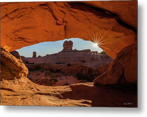 Arches National Park Metal Print featuring the photograph Eye Of The Whale Sunburst by Dan Norris