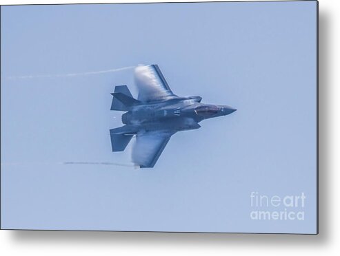 Aircraft Metal Print featuring the photograph F-35 Lightning II Vapor Trail by Jeff at JSJ Photography