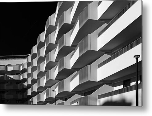 Architectural Feature Metal Print featuring the photograph Facade Study L by Anton Schedlbauer