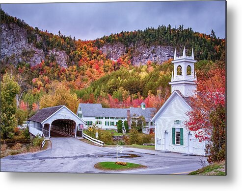 Stark Nh Metal Print featuring the photograph Fall Colors over Stark NH by Jeff Folger