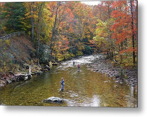 Fly Fishing Metal Print featuring the photograph Fall Fly Fishing by Mike McGlothlen