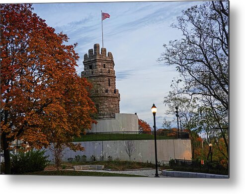 Somerville Metal Print featuring the photograph Fall Foliage at Prospect Hill in Somerville Massachusetts. Fall Tree by Toby McGuire