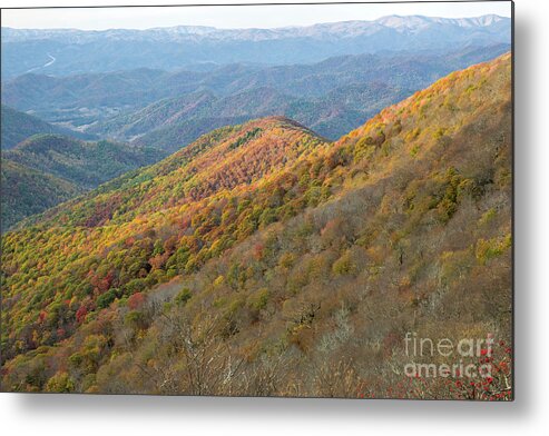 Fall Foliage Metal Print featuring the photograph Fall Foliage, View From Blue Ridge Parkway by Felix Lai