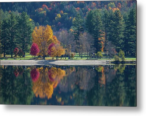 Fall Trees Metal Print featuring the photograph Fall Trees Reflected by Denise Kopko