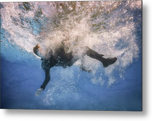 Fallen Metal Print featuring the photograph Falling - VII by Mark Rogers