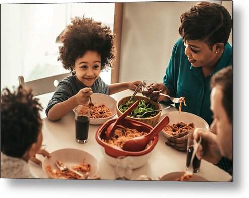 4-5 Years Metal Print featuring the photograph Family Lunch by Filmstudio