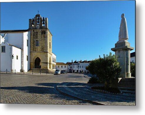 Faro Metal Print featuring the photograph Faro old town center. Algarve Portugal by Angelo DeVal