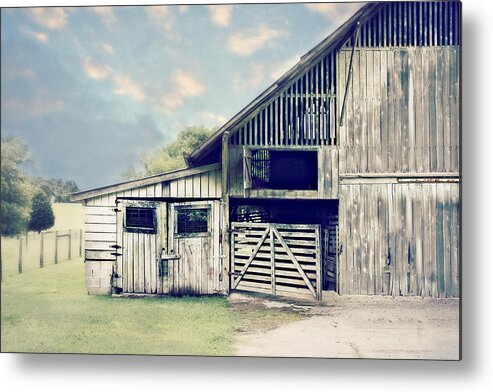 Barn Metal Print featuring the photograph Fine Line by Julie Hamilton