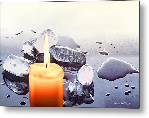 Candles Metal Print featuring the photograph Fire and Ice by Pennie McCracken