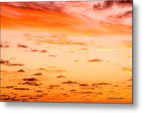 Sunset Metal Print featuring the photograph Fire In The Sky by Randy Bradley