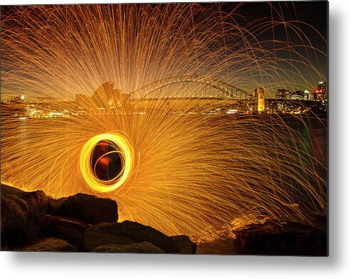 Sydney Metal Print featuring the photograph Fireflies by Andrew Paranavitana