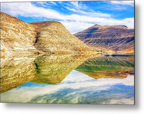 Water Reflections Metal Print featuring the photograph Flaming Gorge Water Reflections by Tatiana Travelways