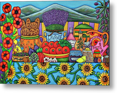 Provence Metal Print featuring the painting Flavours of Provence by Lisa Lorenz