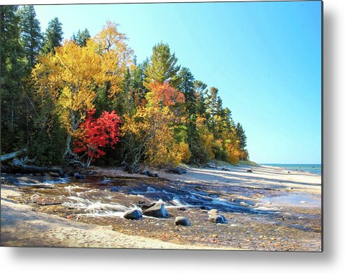 Usa Metal Print featuring the photograph Flowing Into Lake Superior by Robert Carter