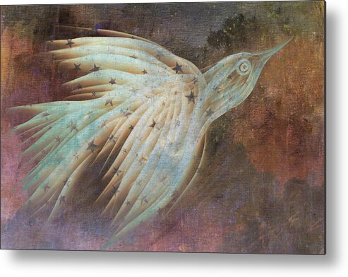 Flying Bird Metal Print featuring the digital art Flying Dreams by Peggy Collins