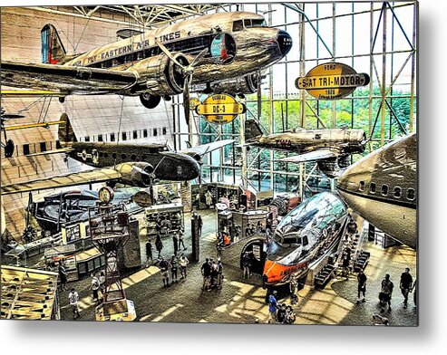 Smithsonian Metal Print featuring the digital art Flying History by Addison Likins