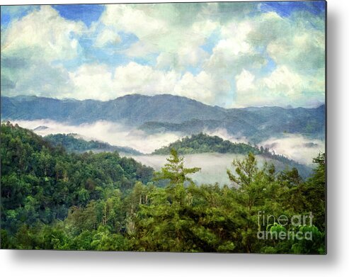 Fog Metal Print featuring the photograph Fog in the Valley 3 by Phil Perkins